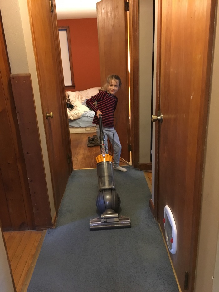 she asked to vacuum! 